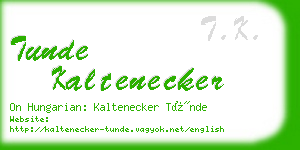 tunde kaltenecker business card